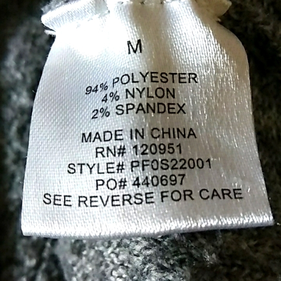 Pink Rose Crew Neck Pullover Grey Wide Ribbed SZ M Juniors Lace Up Back - Picture 7 of 8